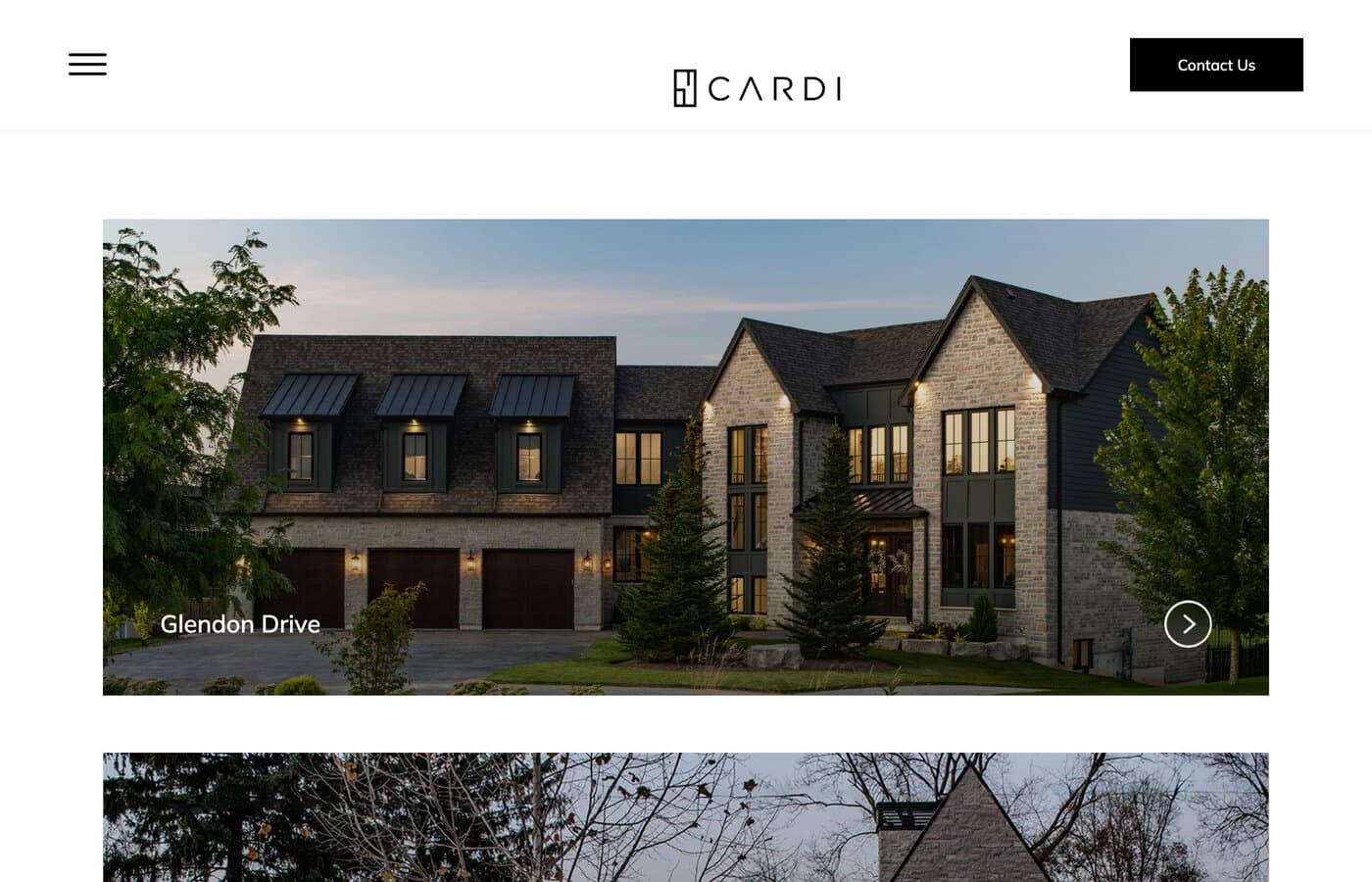 Cardi Homes website by Shane Fry