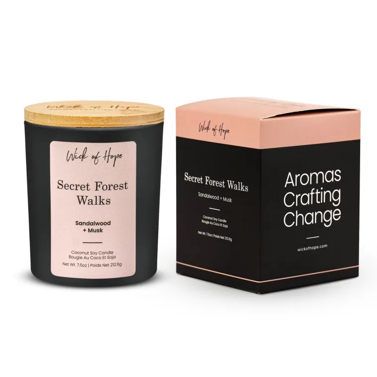 Wick of Hope candle and packaging