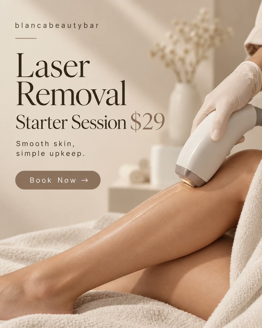 A laser removal feed ad