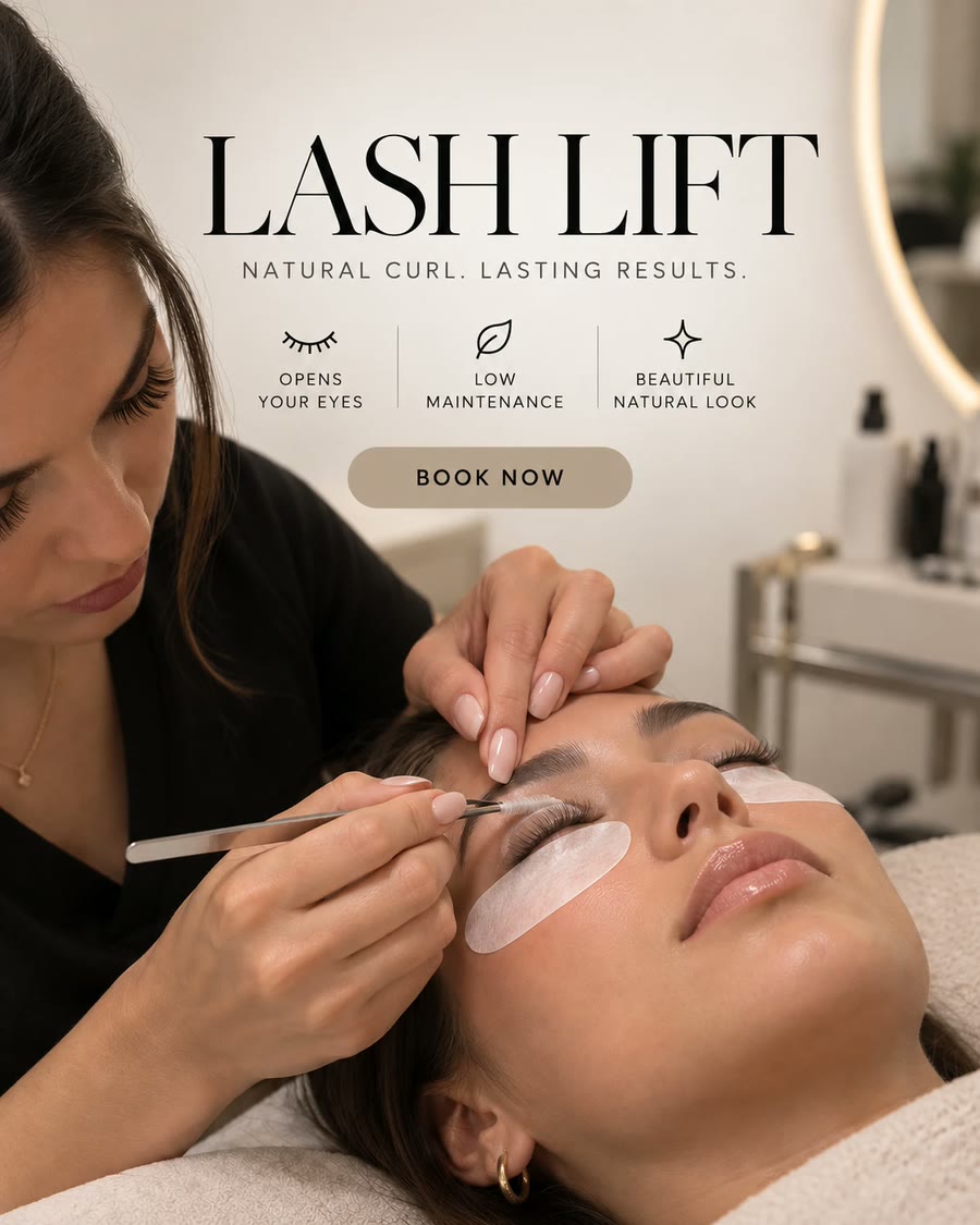 A lash lift feed ad