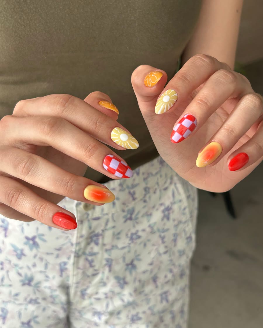 A summer nail set photo ad