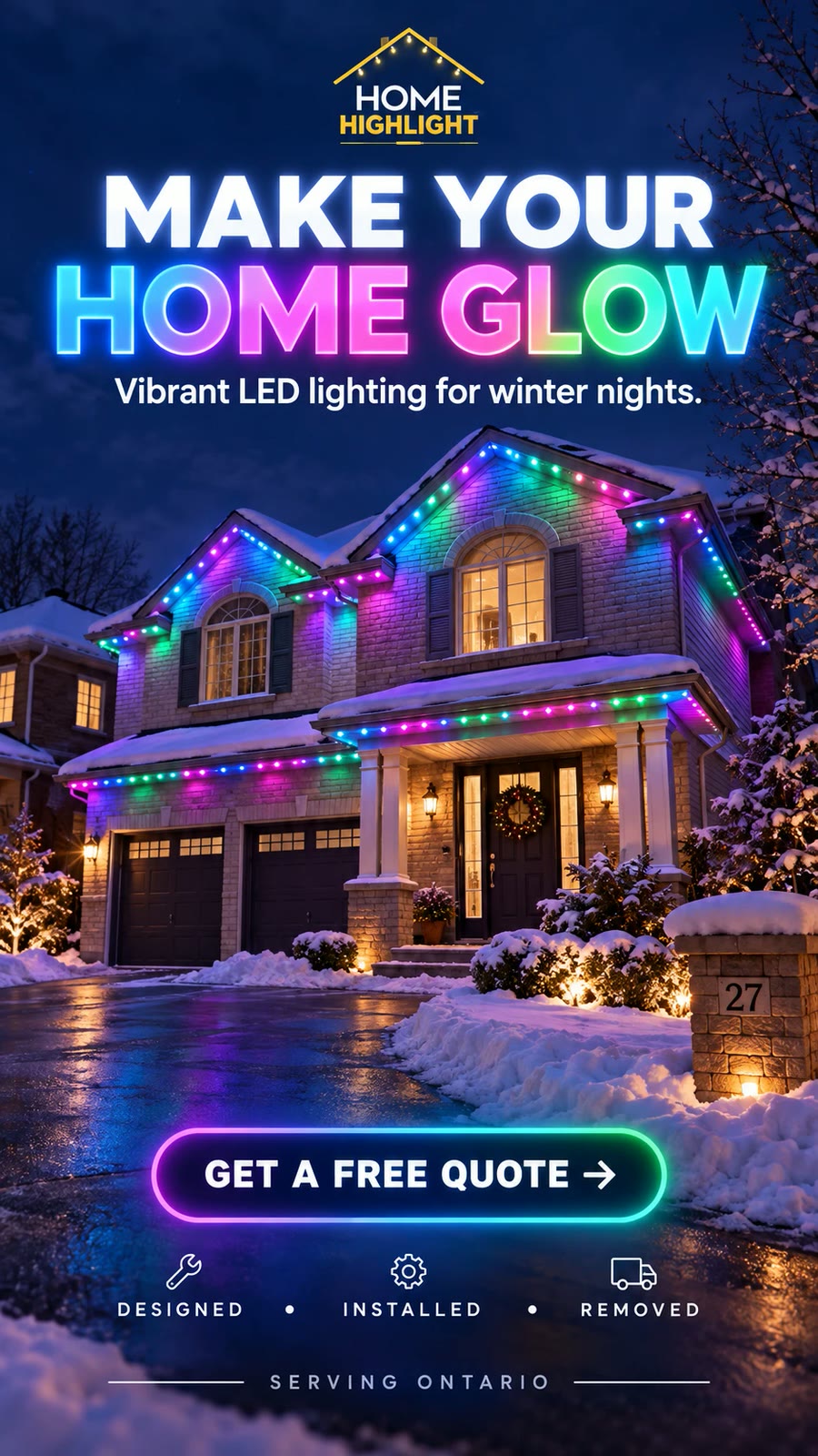 A holiday lighting story ad