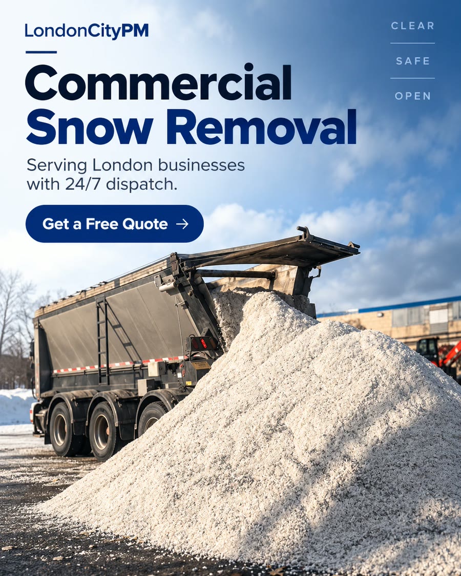 A commercial snow removal feed ad