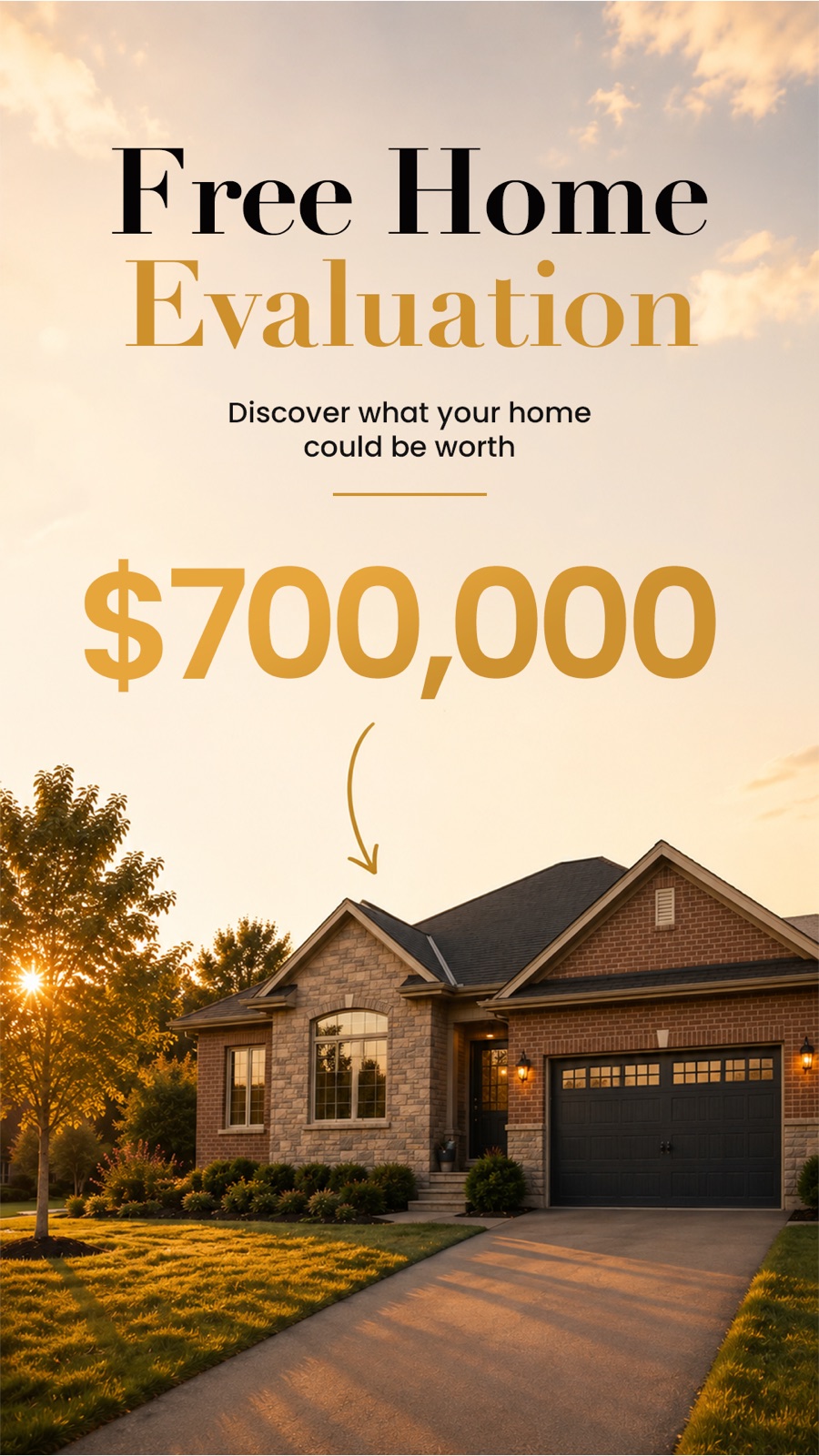 A free home evaluation story ad