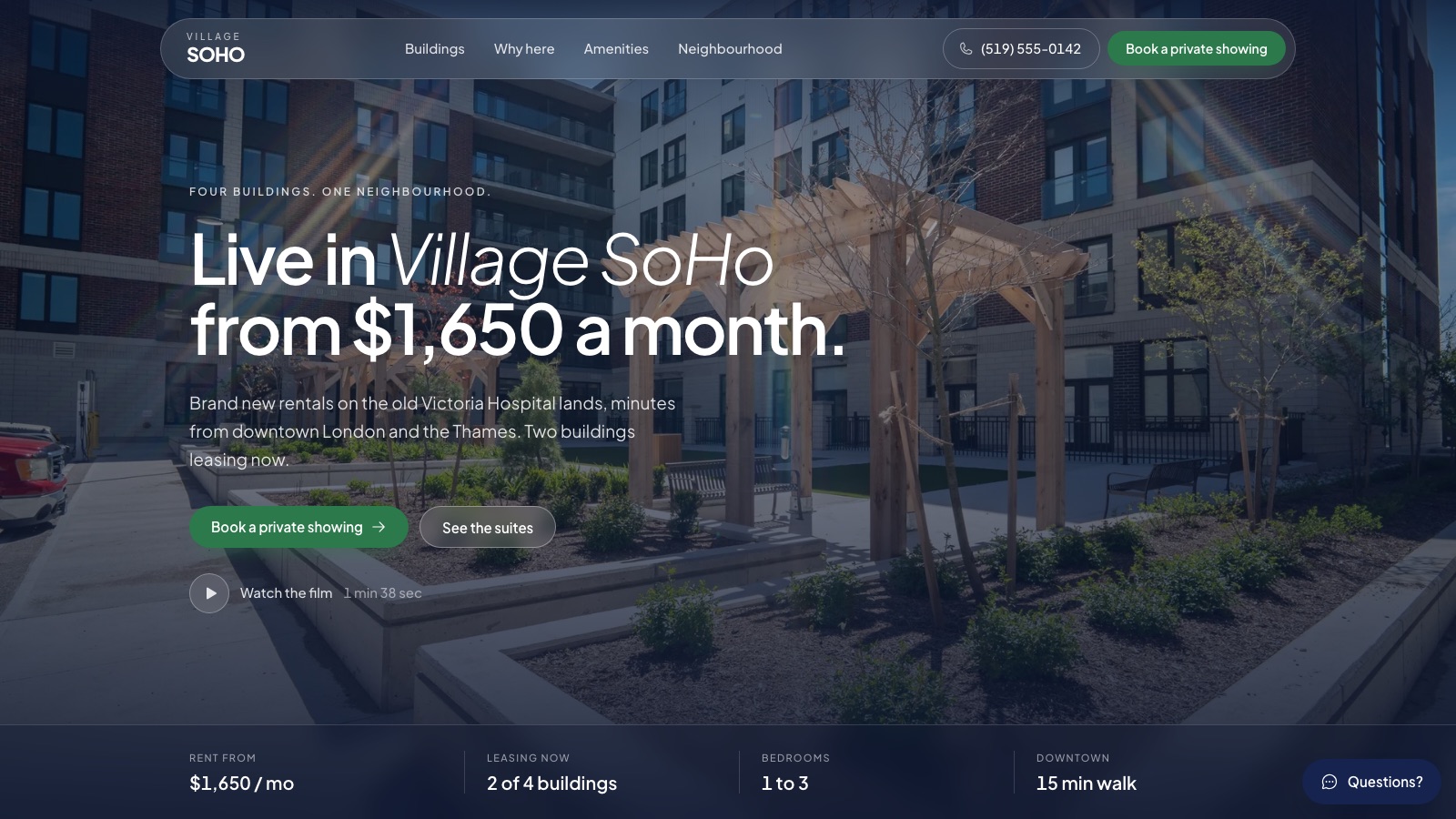 The Arnsby Property website
