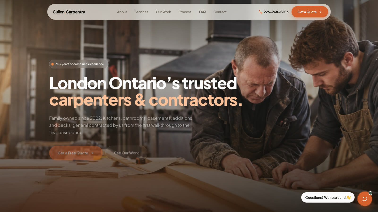 The Cullen Carpentry website