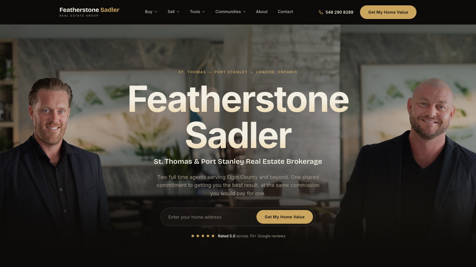 The Featherstone Sadler Real Estate Group website