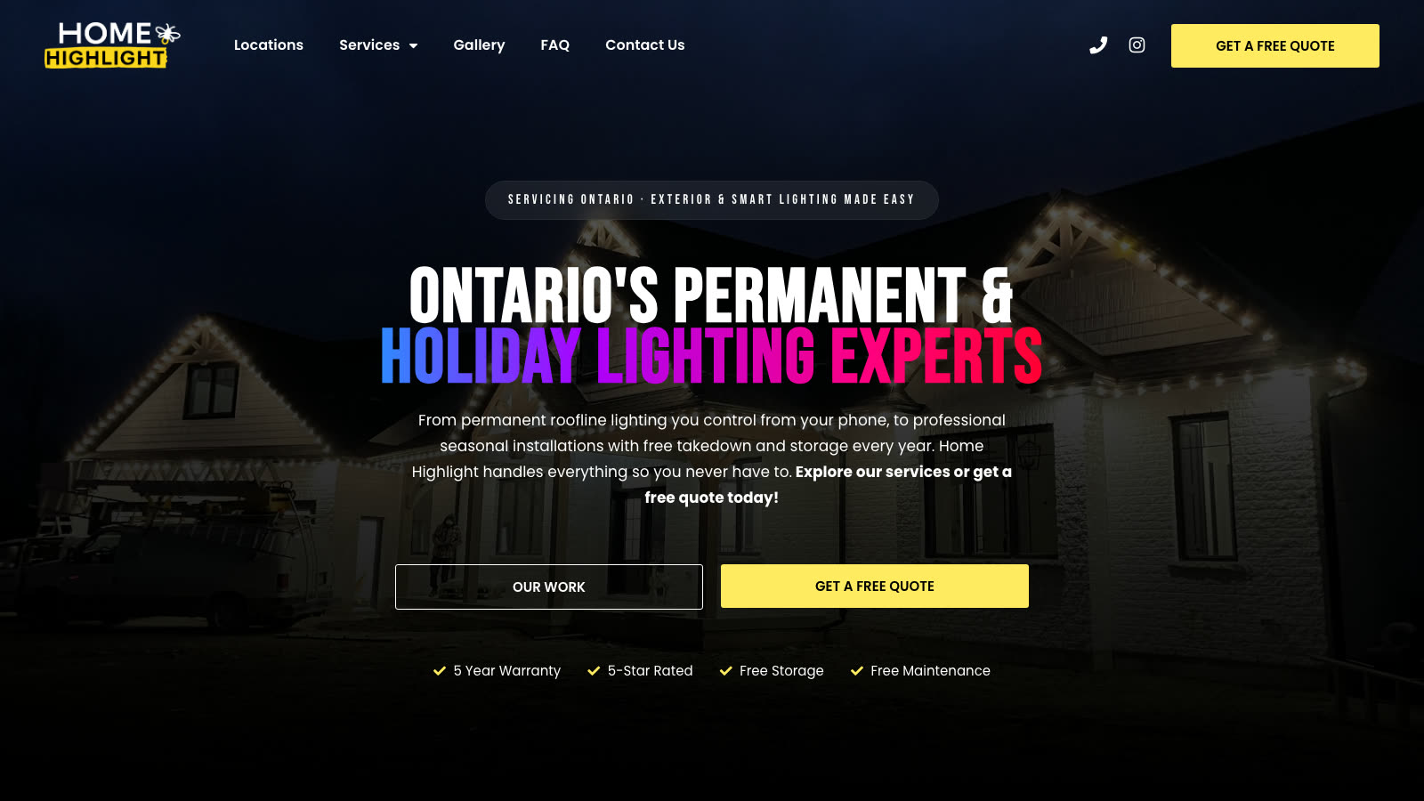 The Home Highlight website