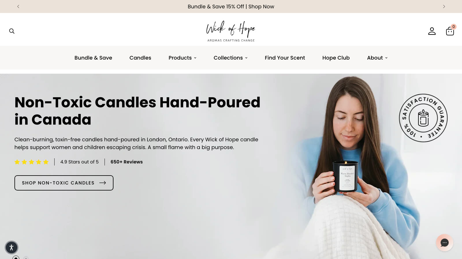 The Wick of Hope website